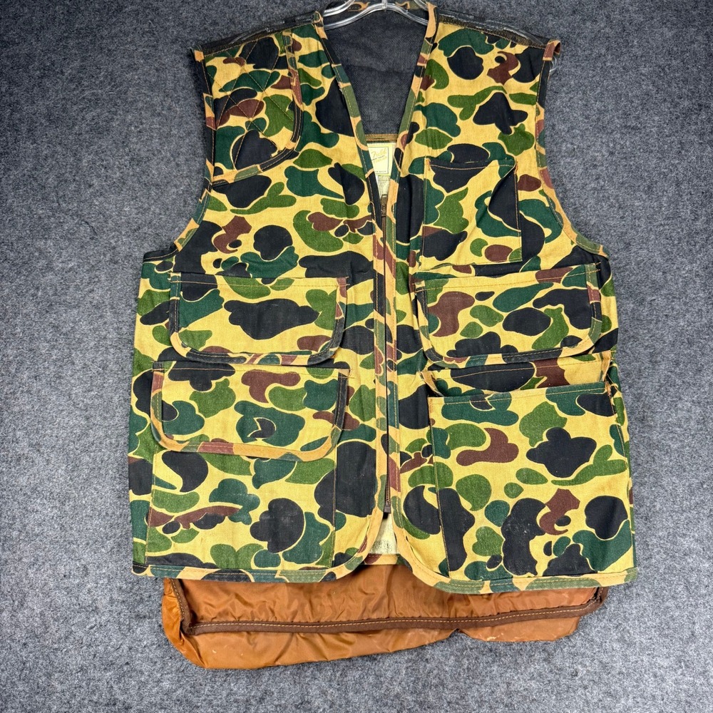 American Field Camo Duck Hunting Vest Mens Medium Pockets Outdoors USA Made